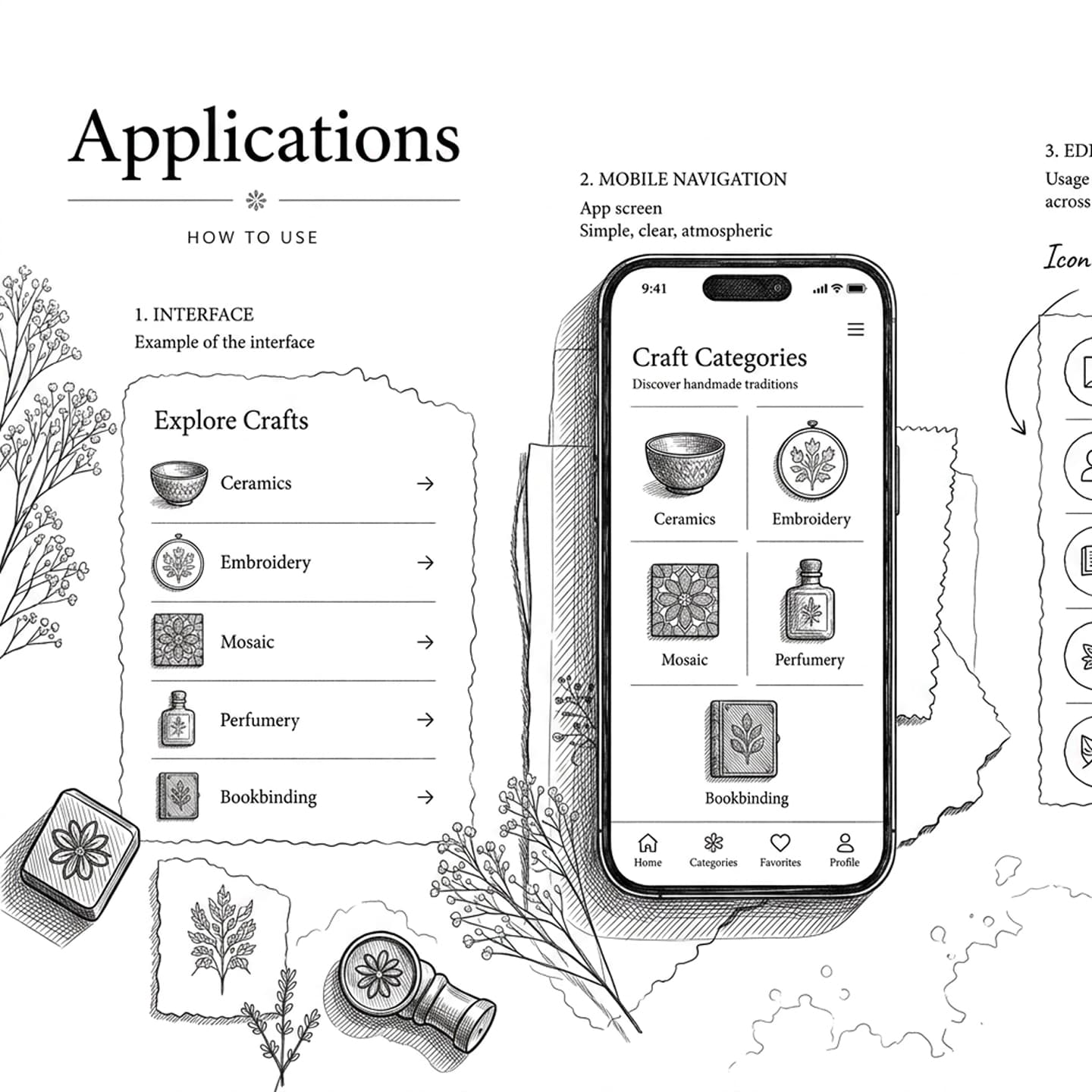 Visual Brand Identity illustration set, image 4