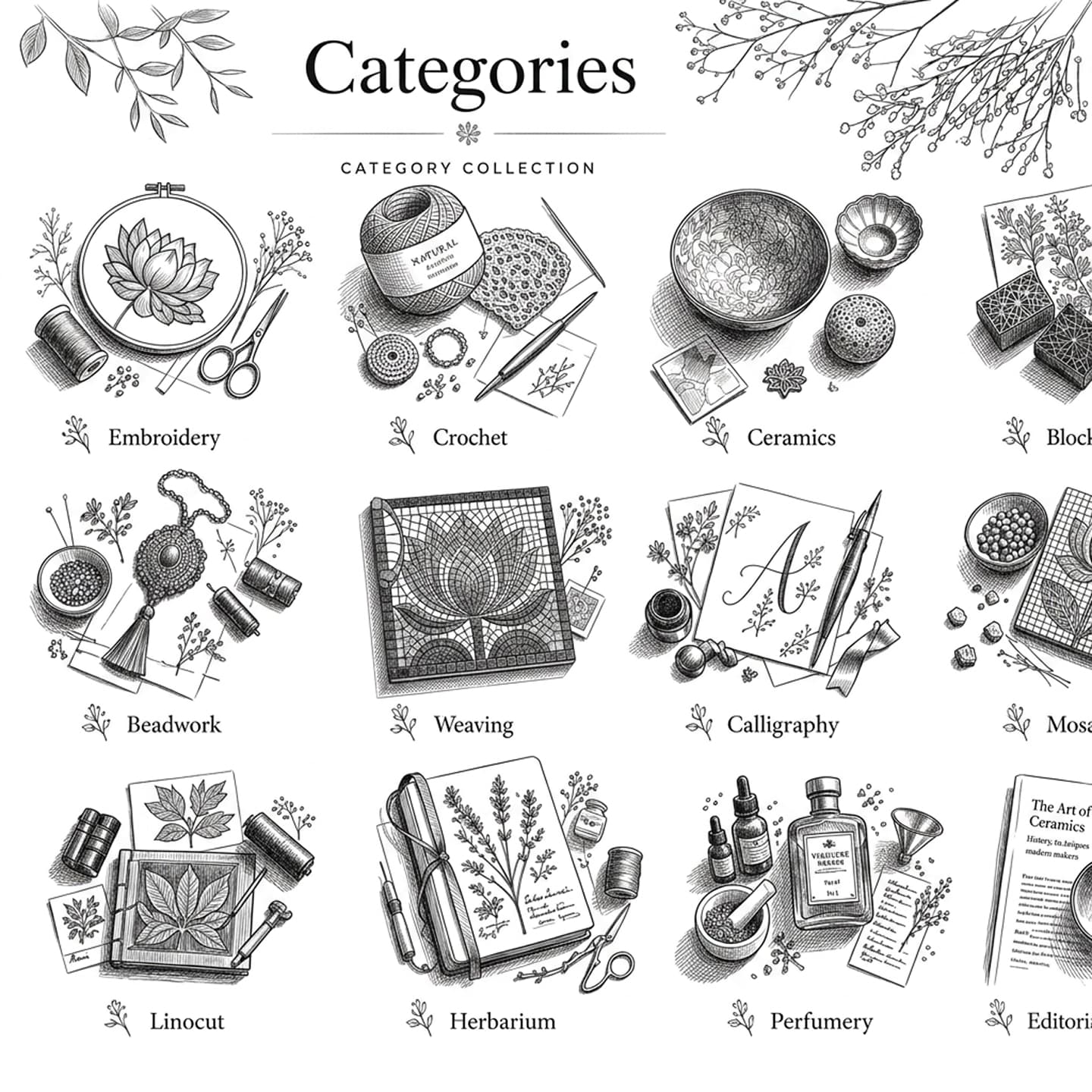 Visual Brand Identity illustration set, image 5